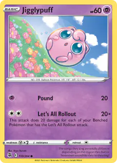 Jigglypuff 110/264 Common card from Fusion Strike