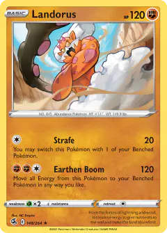 Landorus 148/264 Rare Holo card from Fusion Strike