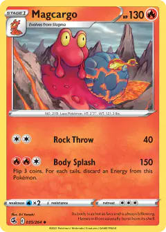 Magcargo 035/264 Uncommon card from Fusion Strike