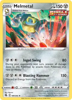 Melmetal 189/264 Rare Holo card from Fusion Strike