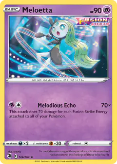 Meloetta 124/264 Rare card from Fusion Strike