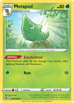 Metapod 002/264 Uncommon card from Fusion Strike
