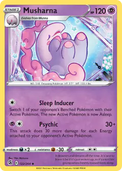 Musharna 122/264 Uncommon card from Fusion Strike