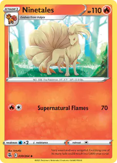 Ninetales 030/264 Uncommon card from Fusion Strike
