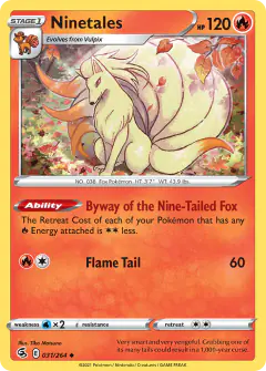 Ninetales 031/264 Uncommon card from Fusion Strike