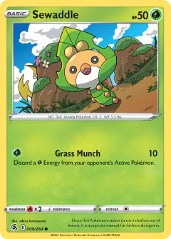 Sewaddle 009/264 Common card from Fusion Strike