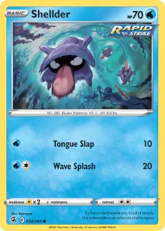 Shellder 050/264 Common card from Fusion Strike