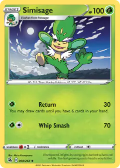 Simisage 008/264 Uncommon card from Fusion Strike