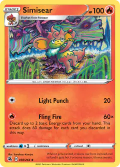 Simisear 038/264 Uncommon card from Fusion Strike
