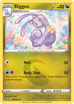 Sliggoo 196/264 Uncommon card from Fusion Strike