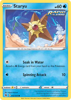 Staryu 052/264 Common card from Fusion Strike