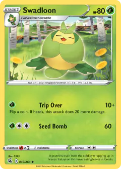 Swadloon 010/264 Uncommon card from Fusion Strike