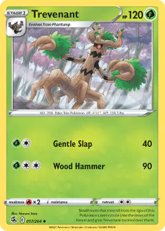 Trevenant 017/264 Uncommon card from Fusion Strike