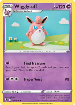 Wigglytuff 111/264 Uncommon card from Fusion Strike