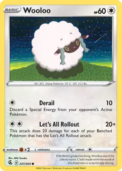 Wooloo 221/264 Common card from Fusion Strike