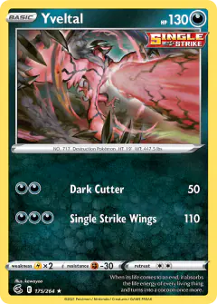 Yveltal 175/264 Rare card from Fusion Strike