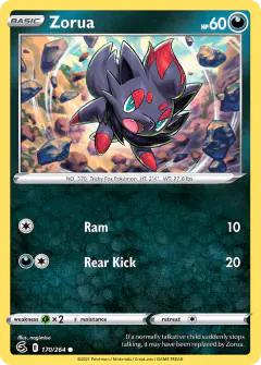 Zorua 170/264 Common card from Fusion Strike