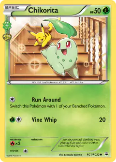 Chikorita RC1/RC32 Common card from Generations