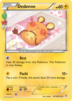 Dedenne RC10/RC32 Uncommon card from Generations