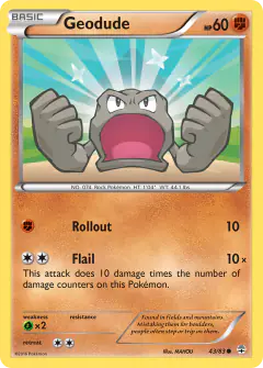 Geodude 43/83 Common card from Generations