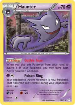Haunter 34/83 Uncommon card from Generations