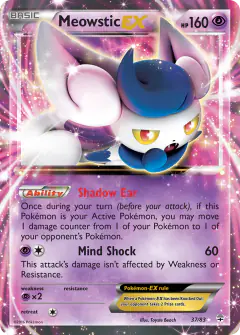 Meowstic-EX 37/83 Rare Holo EX card from Generations