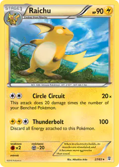 Raichu 27/83 Rare Holo card from Generations