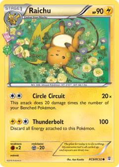 Raichu RC9/RC32 Common card from Generations