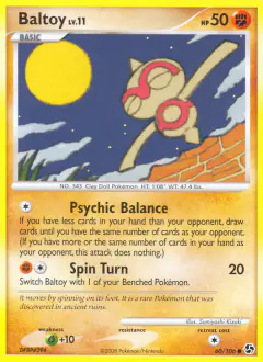 Baltoy 60/106 Common card from Great Encounters