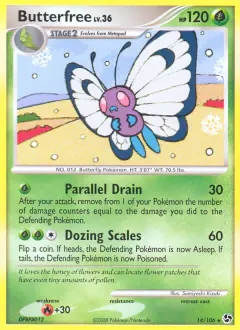 Butterfree 14/106 Rare card from Great Encounters