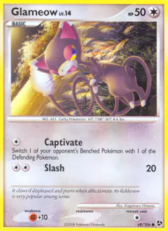 Glameow 68/106 Common card from Great Encounters