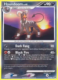Houndoom 18/106 Rare card from Great Encounters