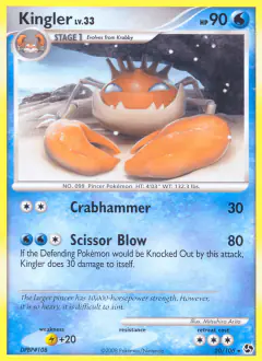 Kingler 20/106 Rare card from Great Encounters