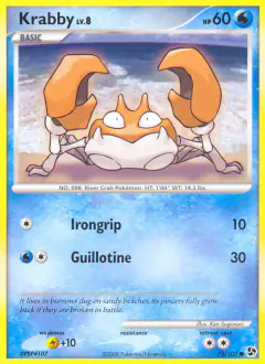 Krabby 75/106 Common card from Great Encounters
