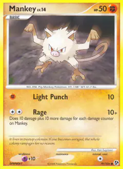 Mankey 79/106 Common card from Great Encounters