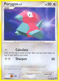 Porygon 81/106 Common card from Great Encounters