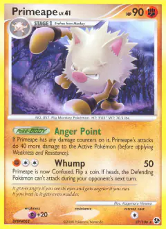 Primeape 27/106 Rare card from Great Encounters
