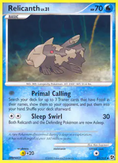 Relicanth 51/106 Uncommon card from Great Encounters