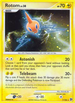 Rotom 7/106 Rare Holo card from Great Encounters