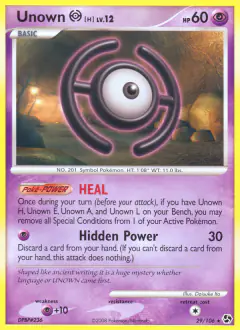 Unown [H] 29/106 Rare card from Great Encounters