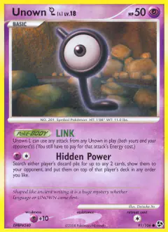 Unown [L] 91/106 Common card from Great Encounters