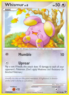 Whismur 94/106 Common card from Great Encounters