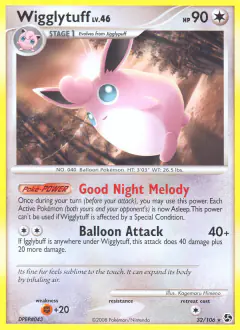 Wigglytuff 32/106 Rare card from Great Encounters