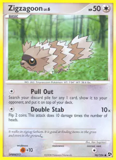 Zigzagoon 96/106 Common card from Great Encounters