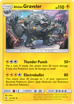 Alolan Graveler 41/145 Uncommon card from Guardians Rising
