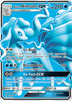 Alolan Ninetales-GX 132/145 Rare Ultra card from Guardians Rising