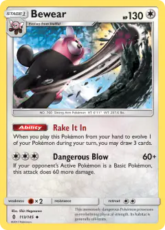 Bewear 113/145 Uncommon card from Guardians Rising