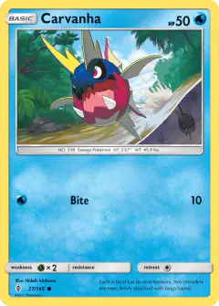 Carvanha 27/145 Common card from Guardians Rising