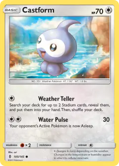 Castform 105/145 Common card from Guardians Rising