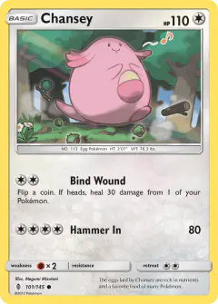Chansey 101/145 Common card from Guardians Rising